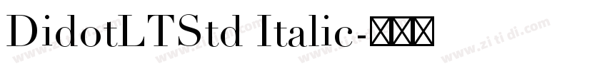 DidotLTStd Italic字体转换